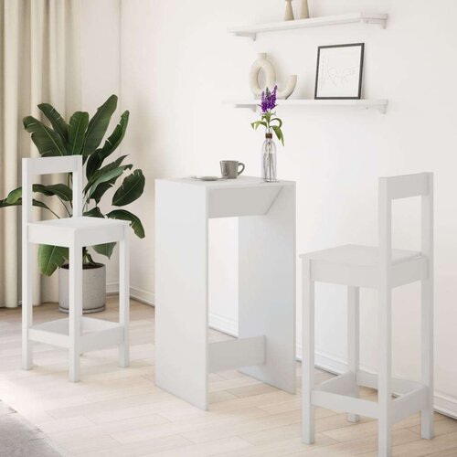 VidaXL Barski stol bijeli 51 x 50 x 103,5 cm od konstruiranog drva Slike