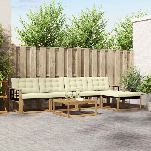  Set vanjskih sofa 6 kom. Bijela i krem Cijene