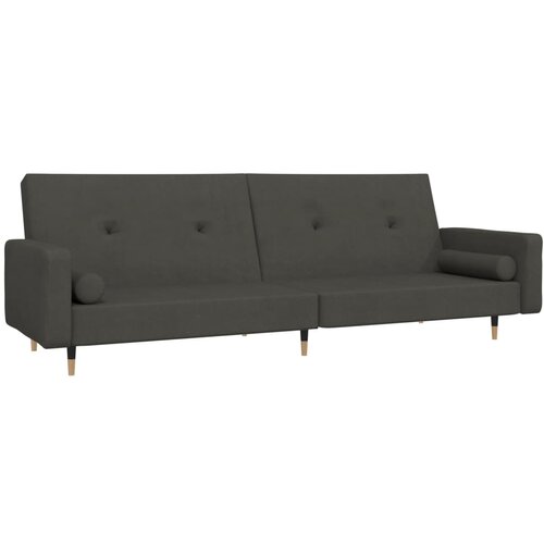 Maison Chic kavč - Sofa - Kanape dvosed z ležiščem in dvema blazinama temno siv žamet, (21727672) Cene