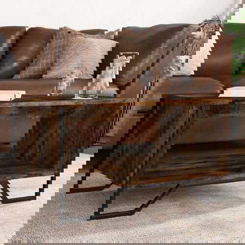 vidaXL Stolić za kavu boja hrasta 75x51x40 cm konstruirano drvo Cijene