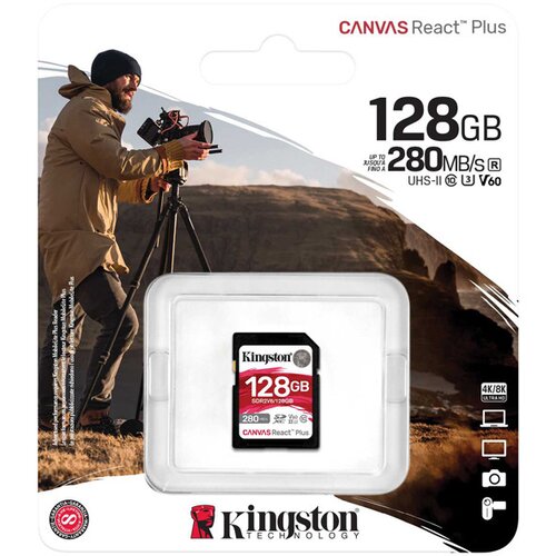 Kingston memorijska kartica SDR2V6/128GB 128GB sdxc uhs-ii 280R/150W U3 V60 Slike