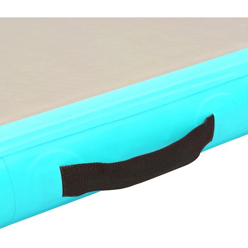  Strunjača na napuhavanje s crpkom 500 x 100 x 10 cm PVC zelena Slike