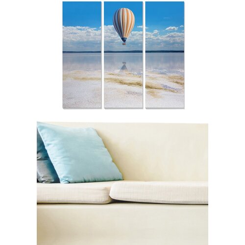 Wallity MDF1450789 multicolor decorative mdf painting (3 pieces) Cene