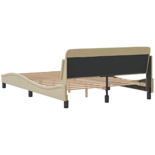  Okvir za krevet Dover tamnosivi 140 x 200 cm od tkanine Slike
