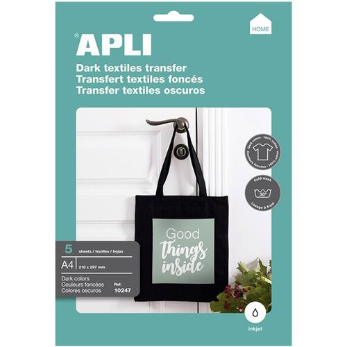 Apli Transferni papir za majice 10247, 5 listov Slike