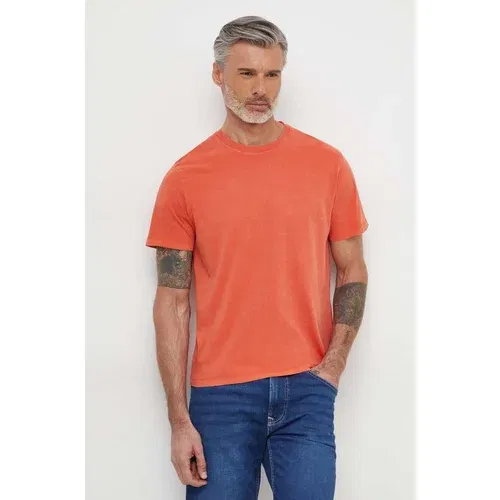 PepeJeans Bombažna kratka majica Jacko moška, oranžna barva