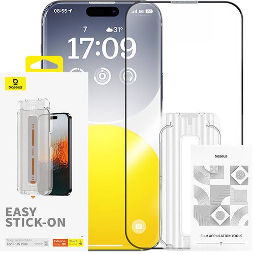 Baseus Sapphire iPhone 15 Plus zasebnostno kaljeno steklo, (20833615) Cene