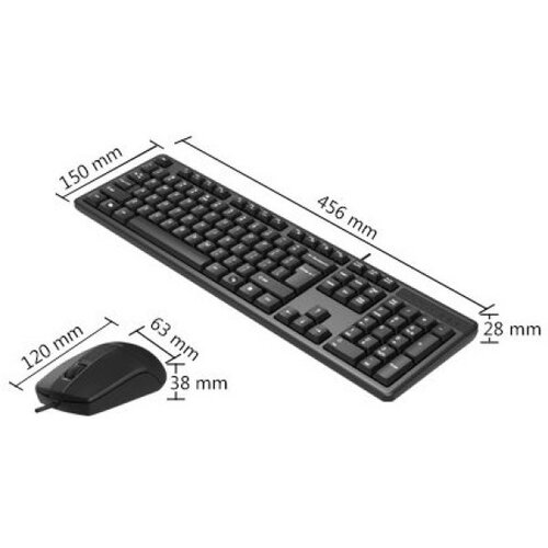  A4-KRS-3330 A4Tech tastatura YU-LAYOUT + mis USB, Grey Slike