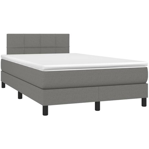 Maison Chic Box spring postelja - Vzmetna postelja z vzmetnico temno siva 120x190 cm blago SL3737, (21908417) Cene