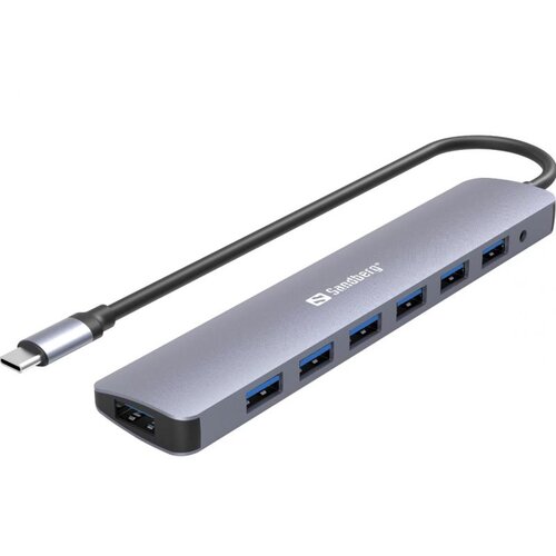 Sandberg usb-c to 7 x usb 3.0 hub Cene