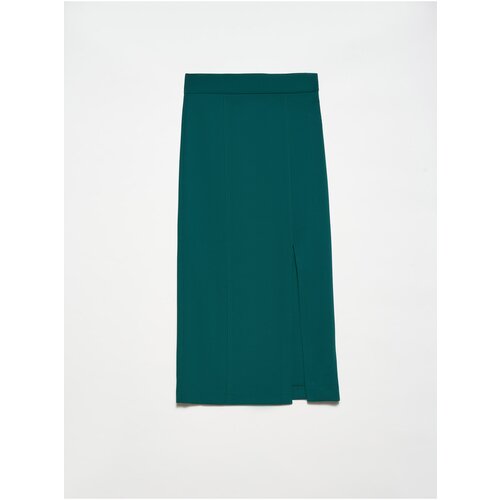 Dilvin 80806 Slit Pencil Skirt-Green Slike
