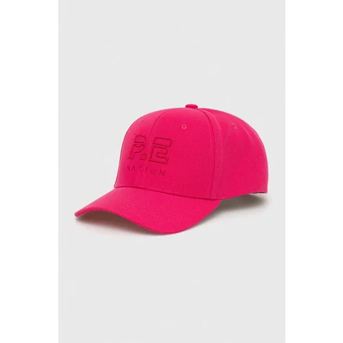 P.E Nation Kapa sa šiltom boja: ružičasta, s aplikacijom