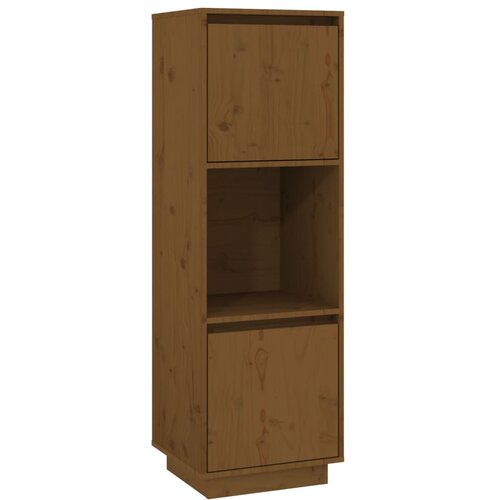 Maison Chic Visoka omara - Komoda - Predalnik medeno rjava 38x35x117 cm trdna borovina, (21721755) Slike