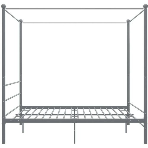  Okvir za krevet s nadstre&amp;scaron;nicom sivi metalni 180 x 200 cm Slike