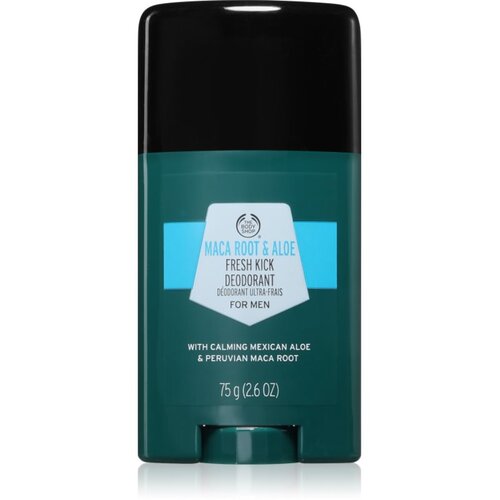 The Body Shop Maca Root &amp;amp; Aloe Fresh Kick Deodorant trdi deodorant za mo&amp;scaron;ke 75 g Slike