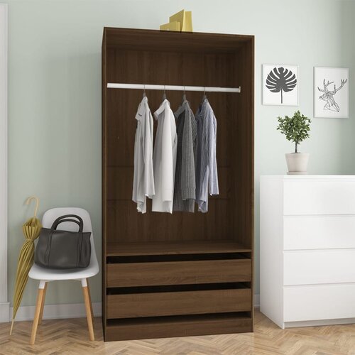 vidaXL Ormar boja smeđeg hrasta 100 x 50 x 200 cm konstruirano drvo Cijene