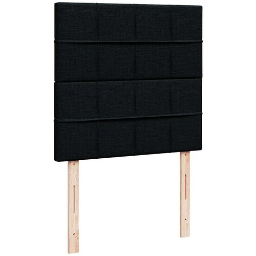 VidaXL otomanski okvir kreveta s madraca crni 80x200cm od tkanine Slike