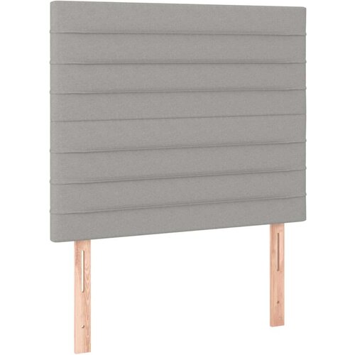  Uzglavlje svjetlosivo 80x5x118/128 cm od tkanine Slike