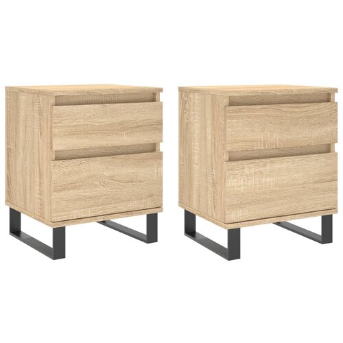 Maison Chic Dvo delni komplet Nočne omarice - Nočne mize sonoma hrast 40x35x50 cm inženirski les, (21686938) Slike