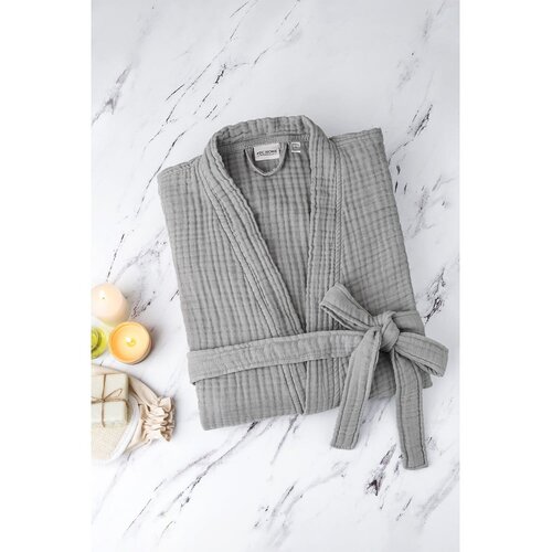 Foutastic Bademantil Kimono, Sivi Slike