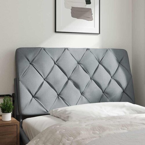 Maison Chic posteljno vzglavje - vzglavna omarica - vzglavna stranica svetlo siva 100 cm blago, (21704239) Cene