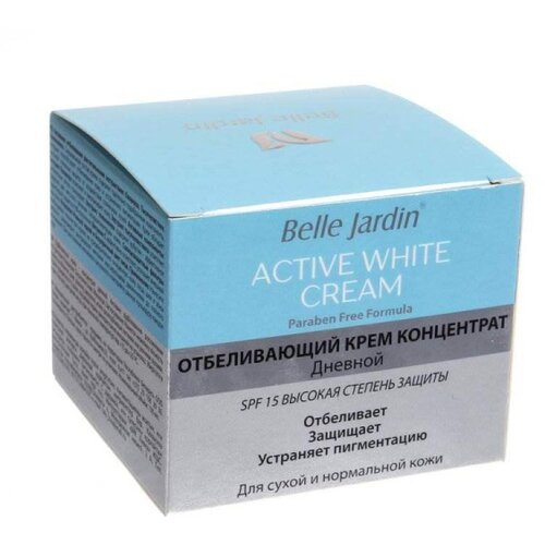 Belle Jardin ACTIVE WHITE - Dnevna krema za intezivno izbeljivanje bez parabena 150ml Slike