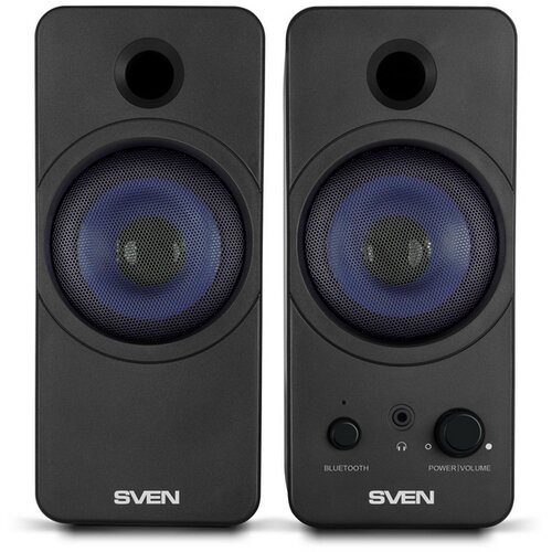 Sven 431 2.0 zvočniki za računalnik, črni, USB, izhodna moč 2x3W (RMS), Bluetooth Slike