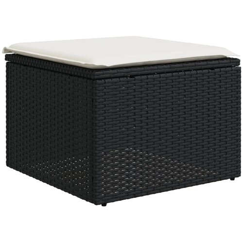  7-dijelni set vrtnih sofa od poliratana s jastucima crni Crna 62 x 62 x 69 cm Slike