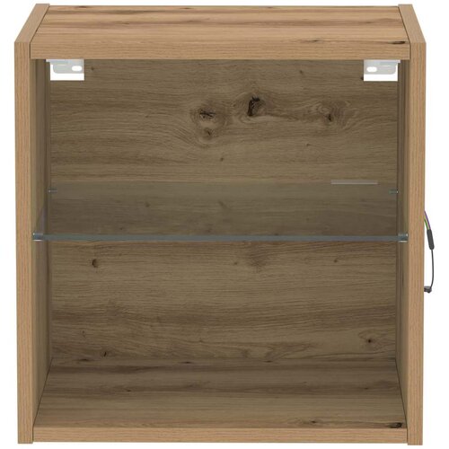  Floating Shelf with LED Light 2 pcs Smeđa 40 x 28,5 x 40 cm Slike