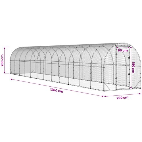  Koko&amp;scaron;injac Srebrna 1200 x 200 x 200 cm Pocinčani čelik Slike