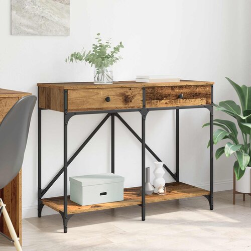  Konzolna stolica s ladicama Staro drvo 100 x 39 x 78,5 cm Cijene