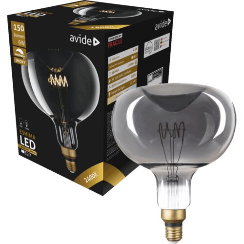 Avide Sijalica, LED 6W, E27, 2700K, 360&amp;deg;, 230V AC &amp;ndash; Jumbo Smoky 6W E27 Slike