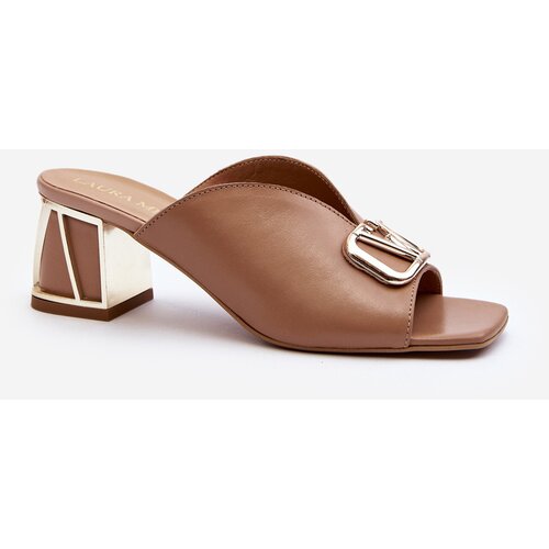 Laura Messi Elegant Women's Heeled Sandals 2771 Beige Cijene