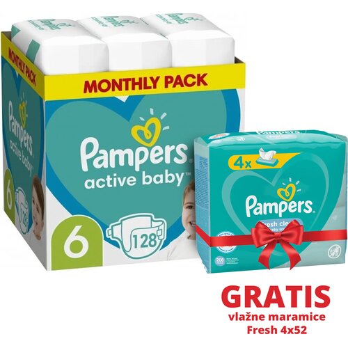 Pampers Pelene MSB 6, Jumbo, Maxi, XL, 128/1 Slike