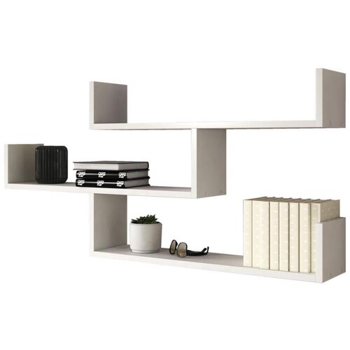  Zidna polica TRIO 55x119 cm bela Cene