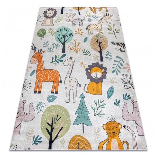RugsX BAMBINO 61570 pralna preproga Živali, Afrika za otroke protizdrsna - krema / zelena 160x220 cm, (5000359143) Cene