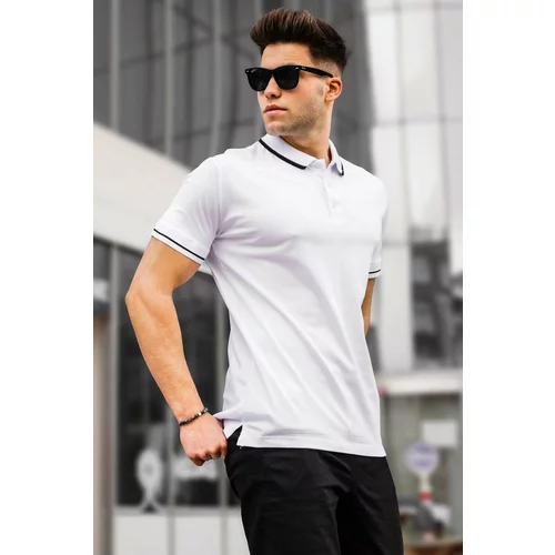Madmext Polo T-shirt - White - Regular fit