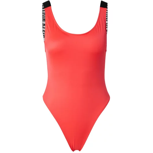 Calvin Klein Swimwear Jednodijelni kupaći kostim siva / crvena / crna