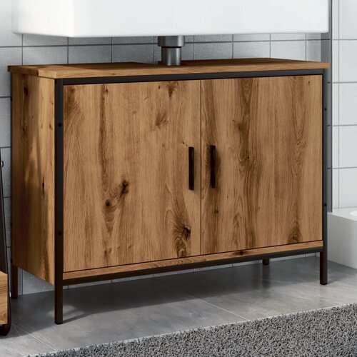 vidaXL Ormarić za umivaonik boja hrasta artisan 80x30x60 cm drveni Cijene