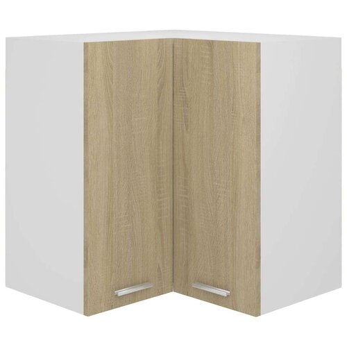 VidaXL Viseča kotna omarica sonoma hrast 57x57x60 cm iverna plo&amp;scaron;ča, (20620681) Slike
