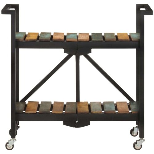 VidaXL Kuhinjska kolica 87x 36 x 81 cm od masivnog obnovljenog drva Slike