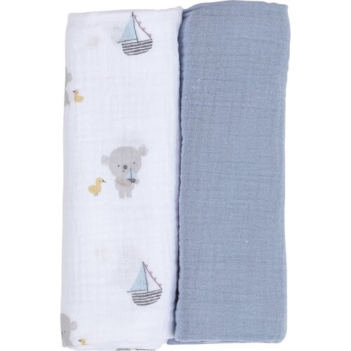 Bubaba by FreeON tetra plenica muslin 2/1, blue ladjica, 70 x 70 cm blue Slike