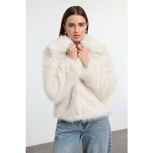 Trendyol Ecru Regular Fit F&amp;uuml;r Coat Slike
