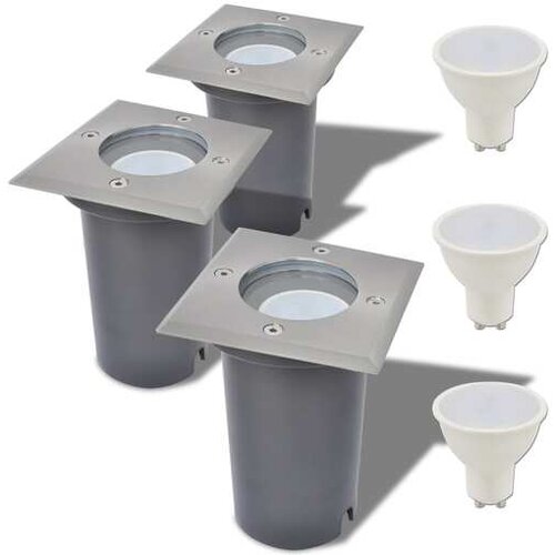  Zunanje LED talne svetilke 3 kosi kvadratne Slike