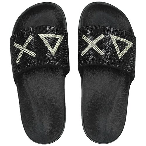 Sun68 Natikači 11 SLIPPERS STRASS LOGO Črna Cene