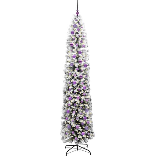 VidaXL Umjetno božićno drvce Zelena 240 cm PVC i čelik i plastika Slike
