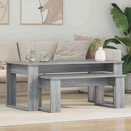  Set stolića za kavu 2 pcs Siva Sonoma Konstruirano drvo Cijene
