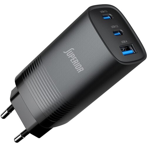 Comicell superior punjač CO-6501L 65W gan fast pd + usb/ crna Slike