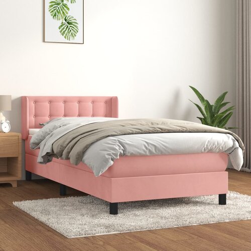 Box spring krevet s madracem ružičasti 80 x 200 cm bar&amp;scaron;unasti Slike