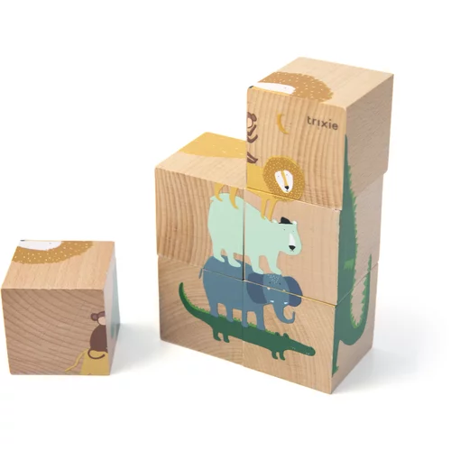 Trixie sestavljanka iz lesenih kock, živali